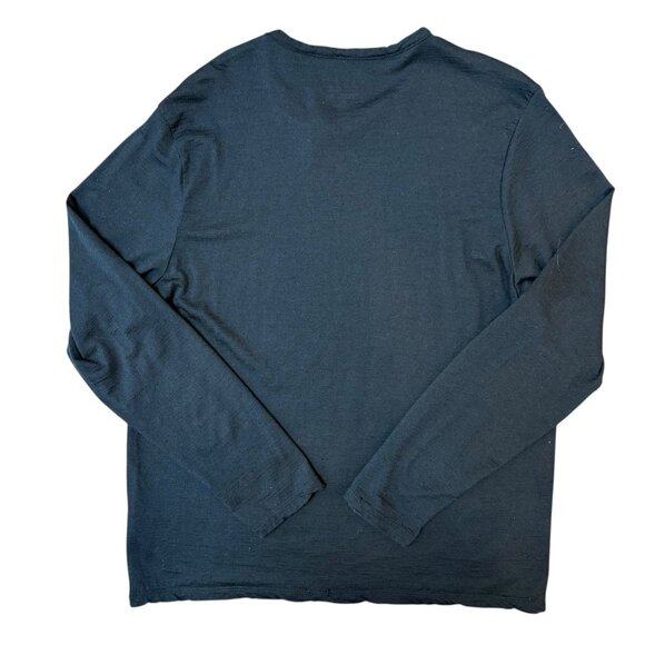 Cloudveil Merino Wool Baselayer Shirt Mens Large Outdoor Top Long Sleeve Black - Picture 2 of 5